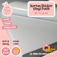 PUTIH 160 gsm A4 F4 White Vinyl Sticker Paper