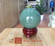 Quả Cầu Phong Thủy Đá Thạch Anh Xanh Tự Nhiên Xanh Lá Cây Đk 92cm