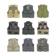 Natural Style vintage vintage Fishing Vest Men Multi-pocket Tactical Vest Tooling Photography Vest W
