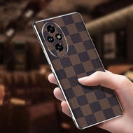 Honor 200 Pro 5G Honor200 Honor200Pro 200Pro Soft Case Luxury Cube PU Leather Full Protection Shockp