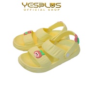 Sandal Selop Tali Dua Wanita Motif Cherry Casual Import Yesplus Empuk Elastis PCU 7070