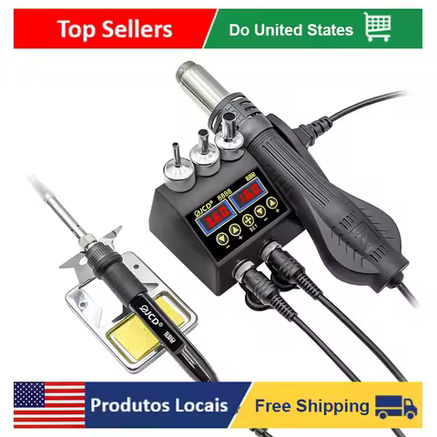 JCD 2-in-1 Soldering Station 750W LCD Digital Display Welding Rework Station for Cell-Phone BGA SMD 