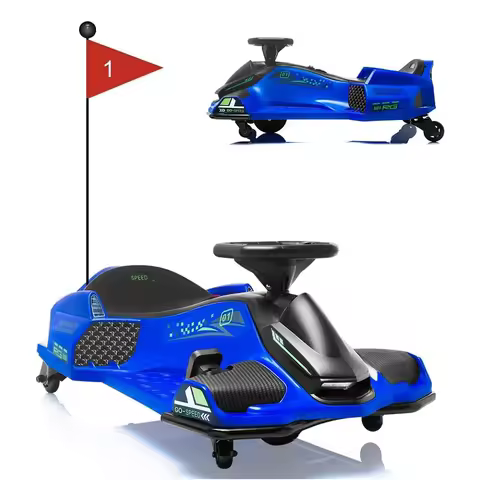 24V Ride on Drift Car,7Ah Battery 180W Brushless Motor Kids Electric Drifting Go-Kart for Rider up t