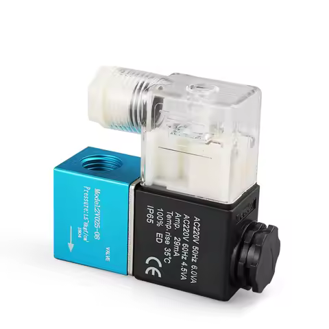 Air Solenoid Valves 2V025-08 2 Position 2 Port 1/4" Normally Closed Pneumatic Solenoid Valve 12V 24V