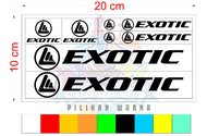 Stiker Sepeda Lipat Exotic Cutting Decal Sepeda Exotic Sticker Seli