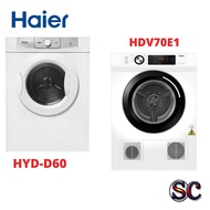 HAIER DRYER 6KG HDY-D60/Haier 7kg Sensor Vented Cloth Dryer HDV70E1