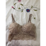 Si bra size 80 B brown leather lace