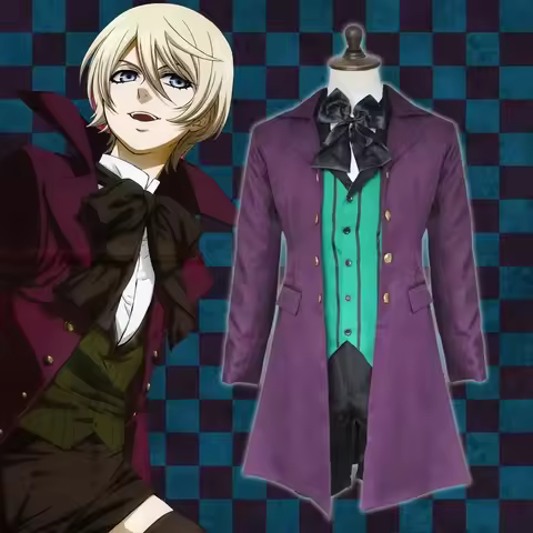 Anime Black Butler 2 Kuroshitsuji Alois Trancy Uniform Outfits Cosplay Costumes Full Set (Outer + Ve