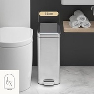 Lux Haven 18L Stainless Steel Garbage Trash Can Foot Pedal Rubbish Bin High Temperature Resistant