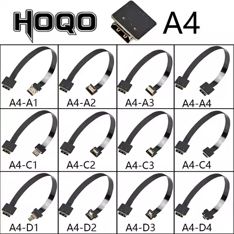 A4 flexible HDMI-compatible FFC Fpv Ultra Thin Micro HDMI Female A4 flat Cable Cord to HDMI Mini 90 