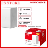 MCS-MB110-4G MERCUSYS MB110-4G MB1104G 300MBPS WIRELESS N 4G LTE ROUTER CAN PUT ALL SIM CARD