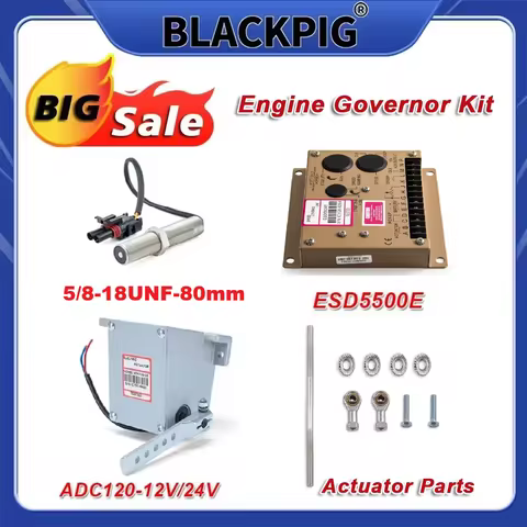 Three Items Generator Engine Governor Kits ADC120 Actuator ESD5500E Speed Controller 5/8-18UNF-80mm 