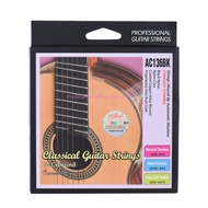 [2026 NEW]Alice AC136BK-H Black Nylon Classical Guitar Strings 6pcs/set (.0285-.044) Hard Tension wi