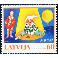 BS2115 Latvia 2002 Europa Circus Joker 1 Brand New Foreign Stamps