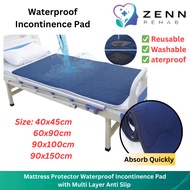 Mattress Protector Waterproof Incontinence Pad with Multi Layer Anti Slip for Elderly Bedridden