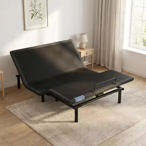 Adjustable Bed Frame , Head & Foot Incline with Wireless Remote, Zero Gravity & Anti-Snore Modes, Ad