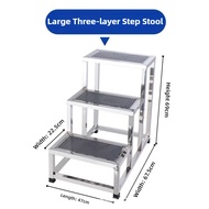 household Portable Footstool Thickened Stainless Steel Step Stool Strong Weight-bearing Pedal Stool