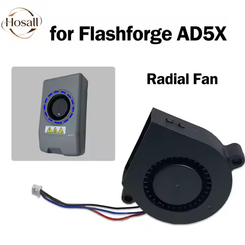 For Flashforge AD5X Fan Cover 5015 Blower Fan Nozzle Extruder Radial Fan 24V 0.2A for Flashforge AD5