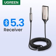 UGREEN Aux Bluetooth 5.3 Receiver Built-in Microphone for Car Speaker and Home Audio Model:  70601