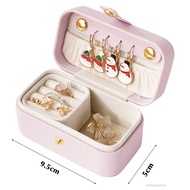 Mini Faux Leather Jewelry Box Multiple Compartments Jewelry Case for Rings Holder Travel Jewelry TG-