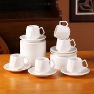 90ml/3.1oz Ceramic Concentrated Coffee Cup And Saucer, Suitable For Turkish Coffee And Espresso, Bre