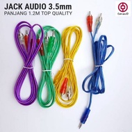 KABEL JACK AUDIO 3.5MM TO RCA / KABEL SALON AKTIF / KABEL SPEAKER AKTIF / KABEL JACK