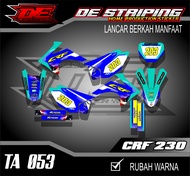 Striping Stiker Motor CRF 230 Fullbody Stiker Decal CRF 230 Keren TA053