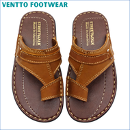 Ventto Leather Sandals for Men Slippers for Men Sandals Marikina Made One Finger Sandals for Men Sal