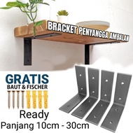 SIKU ANGLE BRACKET BOARD SUPPORT BRACKET Thick Wall Shelf Angle Iron/ Free Fisher Screws - L Shape B