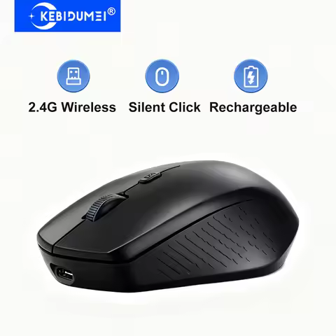 2.4G Wireless Mouse Gaming Mouse Office Silent Click Mouse 1600DPI Rechargeable Mice Optical Mouse F