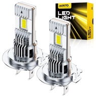 AUXITO 2Pcs Turbo H7 LED Lampu Depan 30000LM CANBUS Saiz Mini H7 LED Lampu Tinggi Rendah untuk Kende