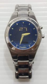 FOSSIL 女用腕錶 女用手錶 Big Tic JR-8752 液晶藍色發光 女用石英錶 JR8752