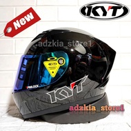 HITAM Plain BLACK KYT R10 HELMET HANDLING PACKAGE | Full FACE | 3d SPOILER