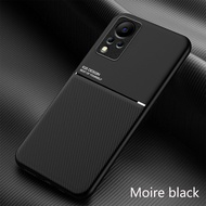 Infinix Note 11 Case,RUILEAN Fashionable New Style Moire Embedded Iron Plate Ring-free Bracket Phone Case (Compatible with Magnetic Car) for Infinix Note 11