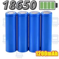 (1200mAh)100% Original Rechargeable Li-Ion 18650 Lithium Battery Flat Top Lithium Li-Ion Charge Battery Blue (1Unit)