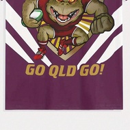 เสื้อยืดชาย Mighty Maroons พิมพ์ 3 มิติ - เสื้อยืดเบาะคอกลมแขนสั้นแบบเป็นกันเอง สีม่วงสดใสลวดลายกบกา