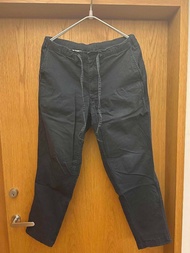 [二手] MUJI 無印良品 男彈性錐形九分褲 藍色 M
