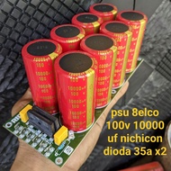 psu 8 elco nichicon 100 v 10000uf lengkap dengan dioda 25ax2