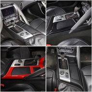 For Chevrolet Corvette C7 2014-2019 ABS Matt Black Car Gear Shift Panel Cover Sticker Trim sticker A