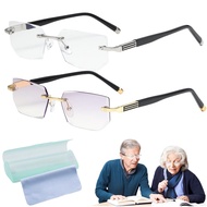 Vision Glasses for Men Women Automatic Zoom Reading Glasses Anti-Blue Light Presbyopia Glasses Clear