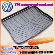 VW TPE rubber trunk mat waterproof tailstock mat waterproof mat  trunk mat for Golf Tiguan Touran Po