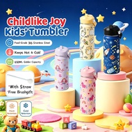 Ready Stock 18oz Kids Tumbler Kids Thermos Water Bottle Thermos Flask Stainless Steel Cute Cartoon W