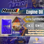 Monsil 5W30 Semi Synthetic Engine Oil Monsil Engine Oil Lubricant 10W40 Minyak Hitam Enjin Car Servi