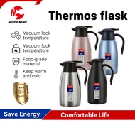 2000ML Thermos Flask 2L Vacuum Double Layer Stainless Steel Jug 304 Hot Cold Tahan Lama Air Panas Bo