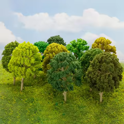 Height 4.5cm Tree Model for HO Train Railway Building Sand Table Landscape Layout Materials Craft Tr