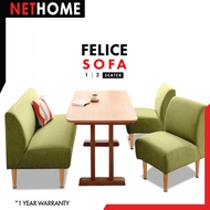 NETHOME: Felice Sofa 2 seat / 1 seat Restaurant sofa / Cafe sofa with 1 Year Warranty