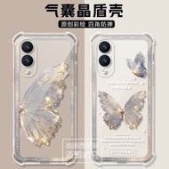 For Samsung S25 Edge Crystal Case S25Edge HD Painted AirBag Protective Back Shell For Galaxy S25 Edg