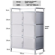 Sideboard Cupboard Cupboard Food Cupboard Aluminum Alloy Tea Cabinet Balcony Storage Cabinet Kitchen