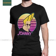 Johnny Bravo Wave Men's T Shirt Pretty 90s Cartoons Pop Glasses Cartoon Vintage Tee Shirt Short Slee