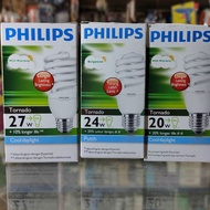 Lampu Spiral Tornado Philips 20 watt 24 watt 27 watt harga 1 pcs